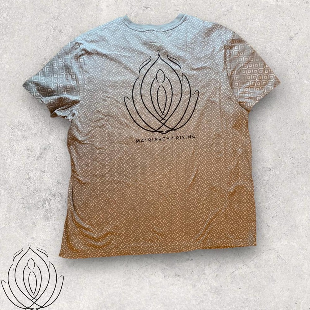 Upcycled printed t shirt matriarchy rising